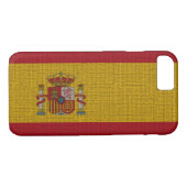 Cool trendy Spanje vlag jute Case-Mate iPhone Case (Achterkant (Horizontaal))