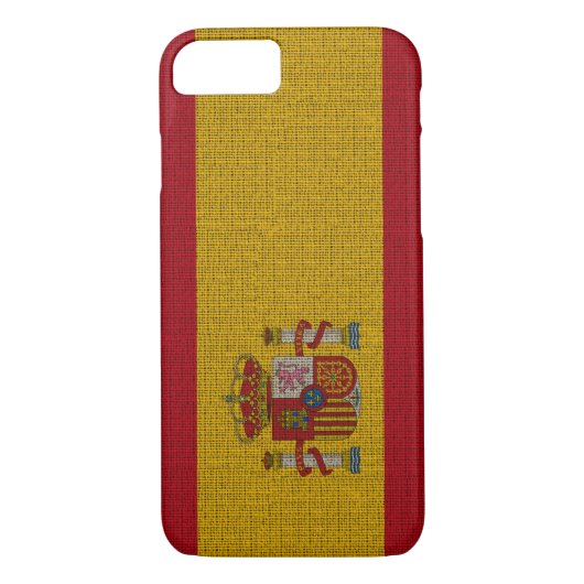 Cool trendy Spanje vlag jute Case-Mate iPhone Case (Achterkant)