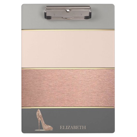 Cool Trendy Striped, High-Persoonlijke Hiel Klembord (Voorkant)