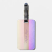 Cool Trendy Striped, kleurrijke anananas Bagagelabel (Achterkant verticaal)