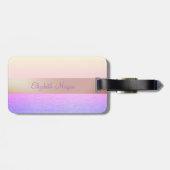 Cool Trendy Striped, kleurrijke anananas Bagagelabel (Achterkant horizontaal)