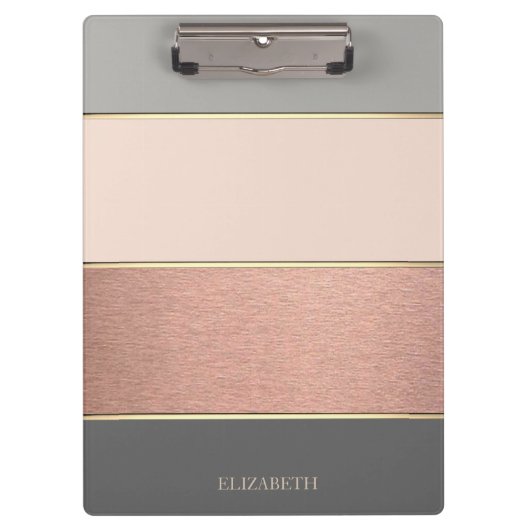 Cool Trendy Striped-Personalized Klembord (Voorkant)