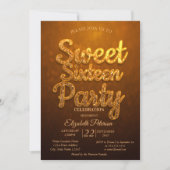 Cool Trendy Sweet 16 Party Kaart (Voorkant)