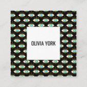 Cool Trendy Third Eye Pattern Vierkante Visitekaartje (Voorkant)