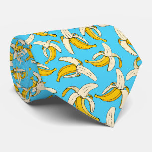 Cool Trendy Tropical Banana Patroon Turquoise Stropdas