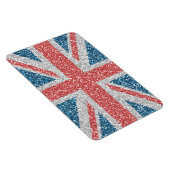 Cool trendy U.K. Union Jack vlag faux glitter Magneet (Rechterzijde)