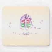 Cool Trendy Waterverf Macarons Muismat (Voorkant)