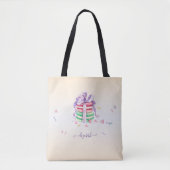 Cool Trendy Waterverf Macarons Tote Bag (Voorkant)