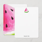Cool Trendy Waterverf Watermeloen Bedankkaart (Voorkant / Achterkant)