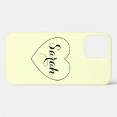 Cool Trendy Yellow, Heart Case-Mate iPhone Case (Achterkant (horizontaal))