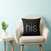 Cool trendy zwart en wit voor hem kussen (Stoel)