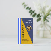 Cool Triangle Rocket Airplane Airport Taxi Visitekaartje (Staand voorkant)