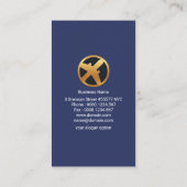 Cool Triangle Rocket Airplane Airport Taxi Visitekaartje (Achterkant)