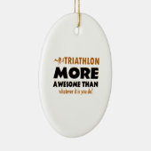 Cool Triathlon design Keramisch Ornament (Rechts)