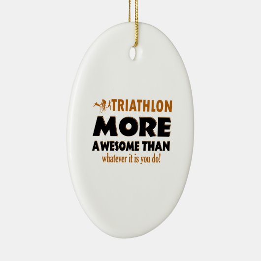 Cool Triathlon design Keramisch Ornament (Rechts)
