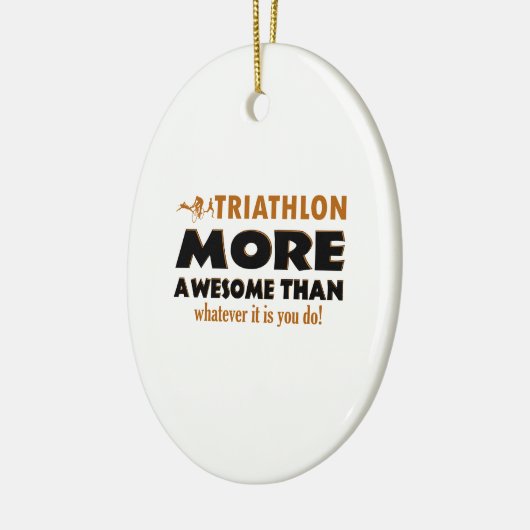 Cool Triathlon design Keramisch Ornament (Links)