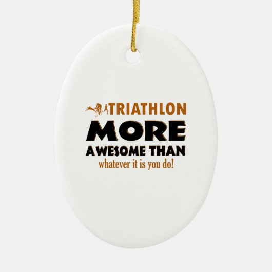 Cool Triathlon design Keramisch Ornament (Voorkant)