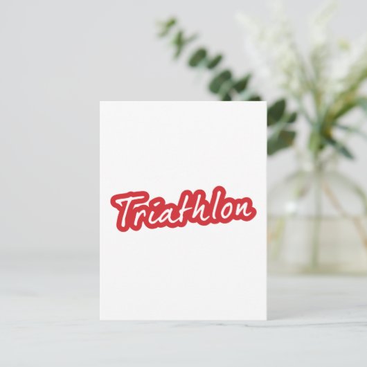 Cool Triathlon-ontwerp Briefkaart (Staand voorkant)