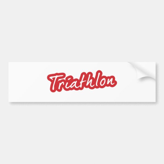 Cool Triathlon-ontwerp Bumpersticker (Voorkant)