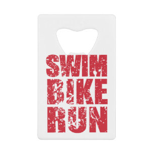 Cool triathlon ontwerp creditkaart flessenopener