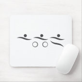Cool Triathlon-ontwerp, gedrukt op verschillende c Muismat (Met muis)