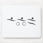 Cool Triathlon-ontwerp, gedrukt op verschillende c Muismat (Voorkant)