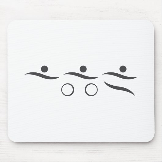 Cool Triathlon-ontwerp, gedrukt op verschillende c Muismat (Voorkant)