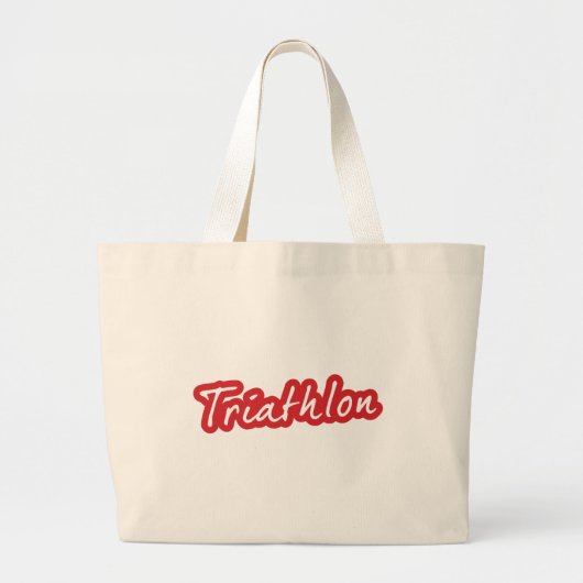 Cool Triathlon-ontwerp Grote Tote Bag (Voorkant)