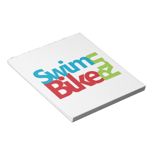 Cool Triathlon-ontwerp Notitieblok (Schuin)