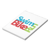 Cool Triathlon-ontwerp Notitieblok (Linkerzijde)