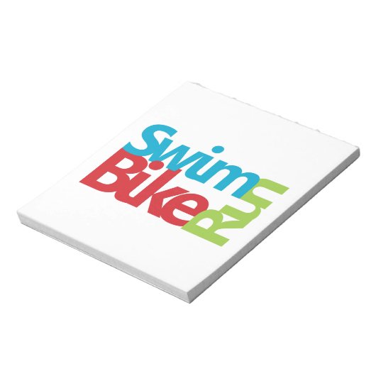 Cool Triathlon-ontwerp Notitieblok (Linkerzijde)
