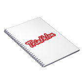 Cool Triathlon-ontwerp Notitieboek (Rechterzijde)