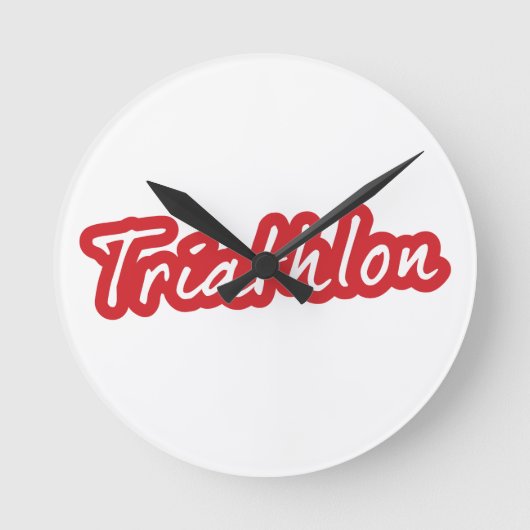 Cool Triathlon-ontwerp Ronde Klok (Voorkant)