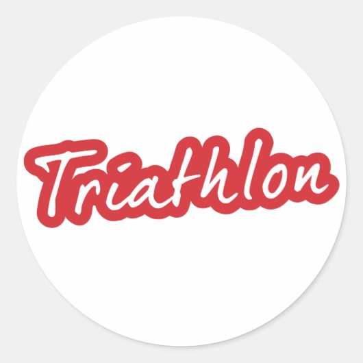 Cool Triathlon-ontwerp Ronde Sticker (Voorkant)