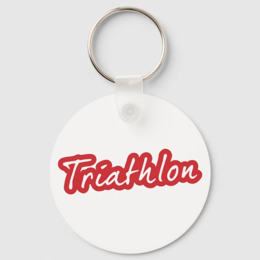 Cool Triathlon-ontwerp Sleutelhanger (Voorkant)