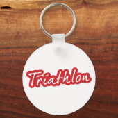Cool Triathlon-ontwerp Sleutelhanger (Voorkant)