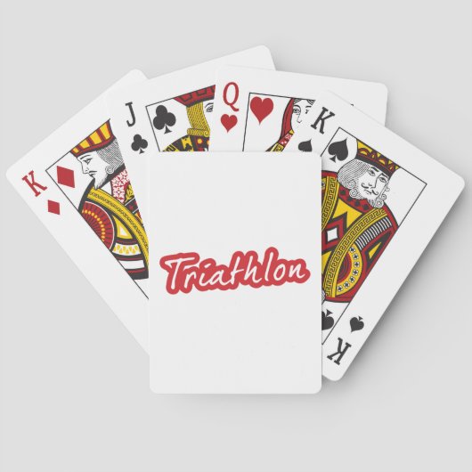 Cool Triathlon-ontwerp Speelkaarten (Achterkant)