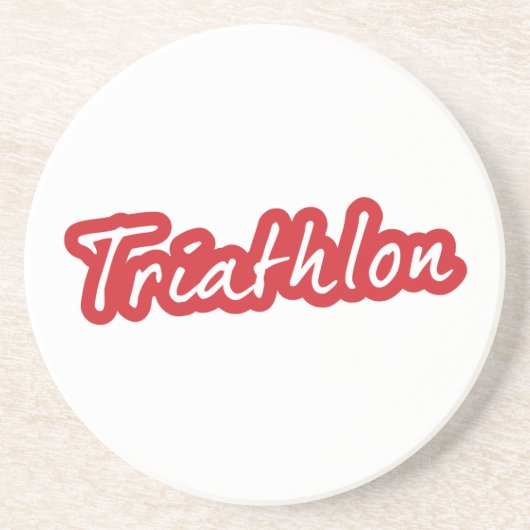 Cool Triathlon-ontwerp Zandsteen Onderzetter (Voorkant)