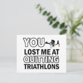 Cool triathlons design briefkaart (Staand voorkant)