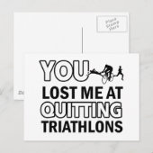 Cool triathlons design briefkaart (Voorkant / Achterkant)