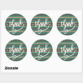 Cool tribal ethnic geometric pattern ronde sticker (Vel)
