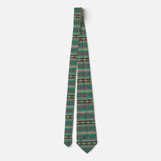 Cool tribal ethnic geometric pattern stropdas (Achterkant)