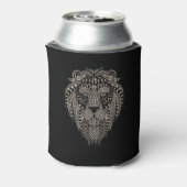 Cool Tribal Metallic Lion Head Personalised Blikjeskoeler (Blikje Achterkant)