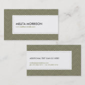 COOL TRIBAL PATTERN in Khaki / Zwart Visitekaartje (Voorkant / Achterkant)