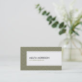 COOL TRIBAL PATTERN in Khaki / Zwart Visitekaartje (Staand voorkant)