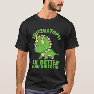 Cool Triceratops 3x beter dan eenhoorns Grappig Di T-shirt