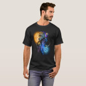 Cool Triceratops Dino Astronaut in Space for Chris T-shirt (Voorkant volledig)