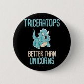 Cool Triceratops Fan Dinosaur Boys Ronde Button 5,7 Cm (Voorkant)