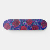   Cool Trippy Glitch Damask Modern Rode Roos Paars Persoonlijk Skateboard (Horizontaal)