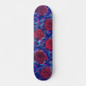   Cool Trippy Glitch Damask Modern Rode Roos Paars Persoonlijk Skateboard (Voorkant)